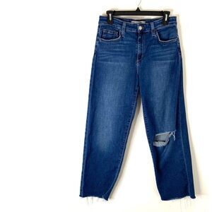 Joe’s Jeans Pollera Ripped Tapered Leg Blue Jeans Stretch Denim